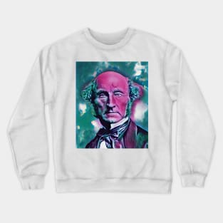 John Stuart Mill Portrait | John Stuart Mill Artwork 4 Crewneck Sweatshirt